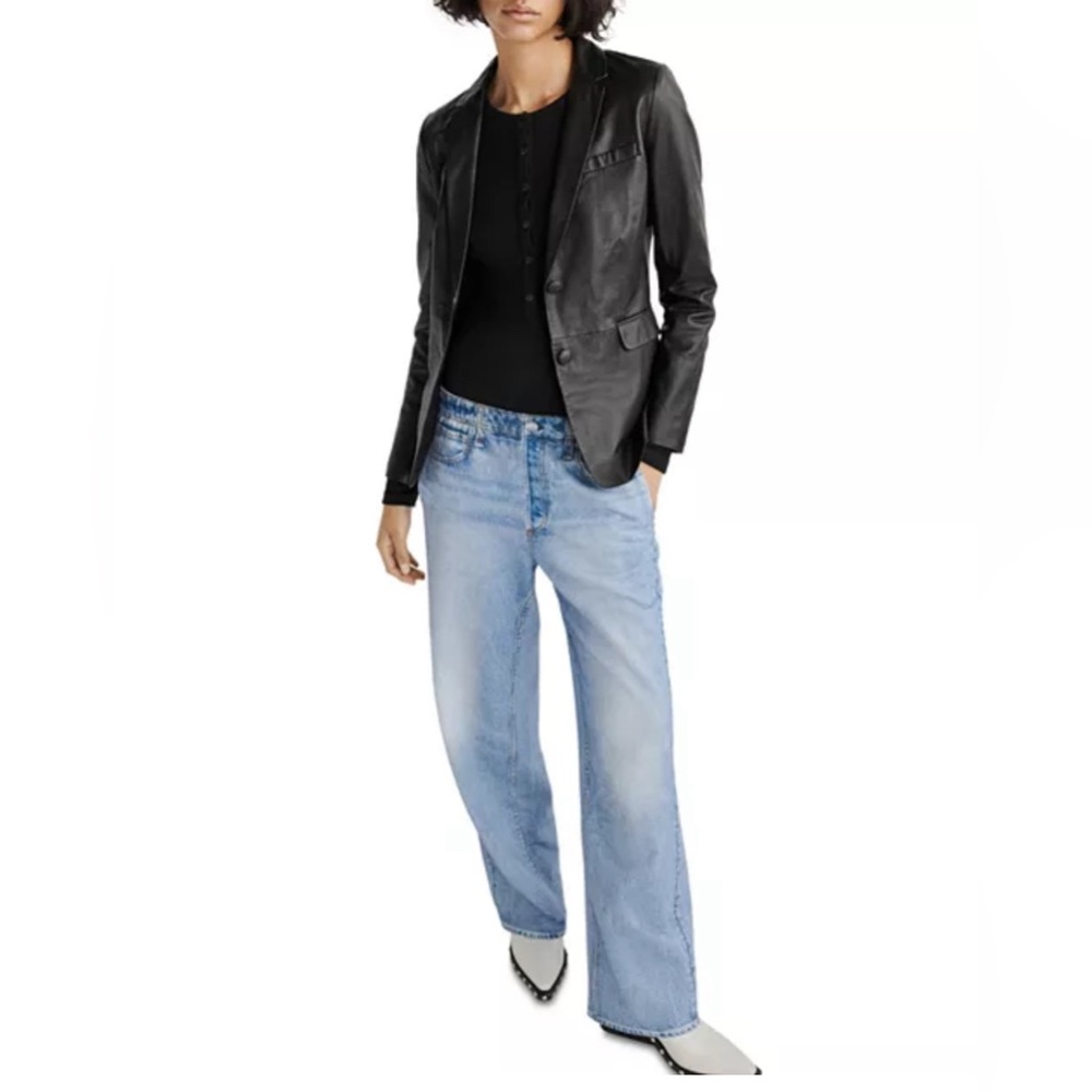 Rag & Bone Miramar Wide Leg Cotton Terry Sweatpant Jeans in tulip size xs